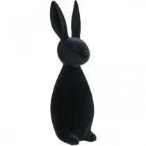 Product Decorative Black Easter Bunny, Flocked, H69cm