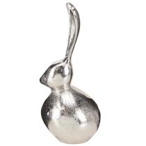 Product Metal Easter Bunny Round Silver coloured Ø12cm H25cm
