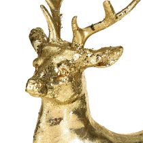 Product Decorative deer lying reindeer figure gold 10.5×7×11.5cm 2 pieces