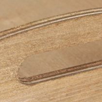 Product Decorative wooden tray oblong FSC in natural 58cmx28cmx6cm