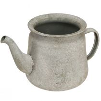 Product Decorative metal teapot, vintage style, grey, 24×14×14cm, retro shabby chic style