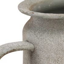 Product Decorative metal teapot, vintage style, grey, 24×14×14cm, retro shabby chic style