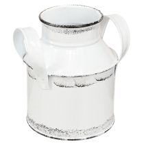 Product Decorative metal jug with handles, white and black, 13cm high, 2 pieces