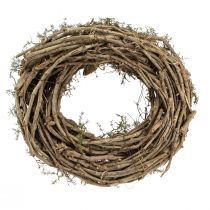 Product Natural decorative wreath with twigs and cedar cones, wooden wreath, door wreath, wall decoration, table decoration, country house/boho style, Ø40cm