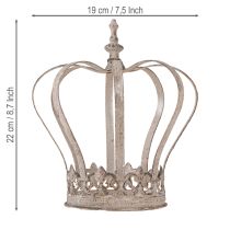 Product Decorative Crown Vintage Metal Crown Grey Rust Ø19cm H22cm