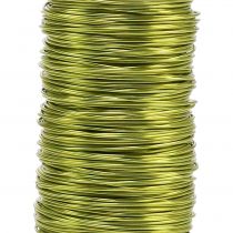 Decorative enamelled wire lime green Ø0.50mm 50m 100g