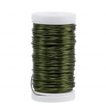 Decorative enamelled wire olive green Ø0.50mm 50m 100g