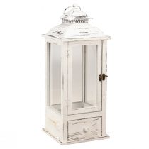 Product Decorative lantern vintage with drawer white 20×20cm H51cm