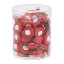 Product Decorative ladybirds for gluing 2.5cm red 72 pcs