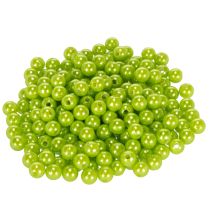 Product Decorative beads, apple green, Ø8mm, 250 pieces