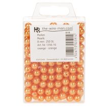 Product Decorative orange beads, 8mm, 250 pieces