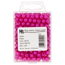 Product Decorative pink beads, Ø8mm, 250 pieces