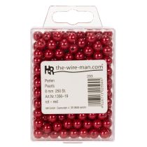 Product Decorative beads, red, Ø8mm, 250 pieces
