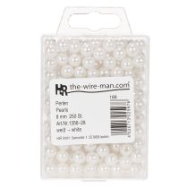 Product Decorative white beads, Ø8mm, 250 pieces