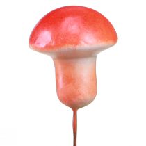 Product Decorative mushrooms on wire red autumn decoration for sticking 7cm 24 pcs