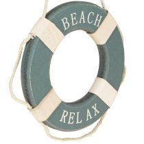 Product Decorative Lifebuoy Wood Maritime Swimming Ring Blue 17cm 2pcs