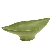 Decorative bowl 34cm x 17.5cm H10cm light green, 1p
