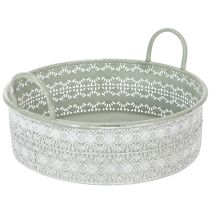 Product Decorative metal bowl with handles, vintage planter, set of 3