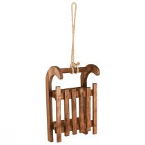 Product Decorative sleigh brown winter decoration made of wood 30x18x12cm