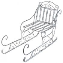 Product Decorative sleigh white washed sleigh metal 47×21×32,5cm