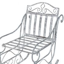 Product Decorative sleigh white washed sleigh metal 47×21×32,5cm