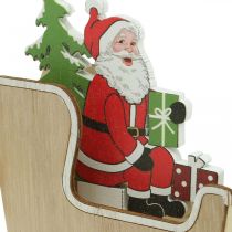 Product Deco sleigh with Santa Claus Christmas sleigh 10cm 2pcs