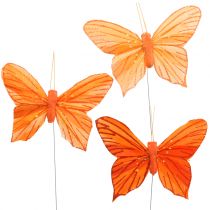 Decorative butterfly orange 12pcs