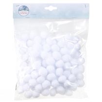 Product Decorative Snowball Mini Ø2cm White Snow Globes 320 pcs 4 Bags