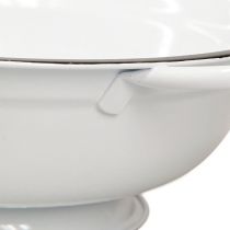 Product Decorative metal bowl in white and black vintage style, Ø20.5cm, 3 pieces