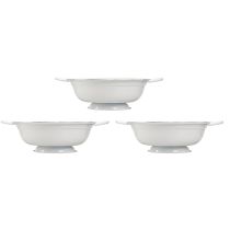 Product Decorative Bowl Metal in White Black Vintage Ø20.5cm 3pcs
