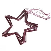 Product Decorative Star Berry Christmas Decoration Hanging Glitter Ø18cm 8 Piece Set