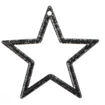 Product Glittering Black Christmas Stars 4.5cm Table Decoration Festive Decorative Stars 120 Pieces