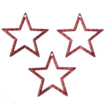 Product Decoration Stars Red Glitter Small Christmas Stars 4.5cm 120 pcs