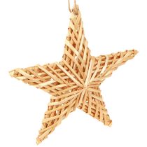 Product Decorative Rattan Stars Hanging 19cm 3-Piece Set Christmas Decoration