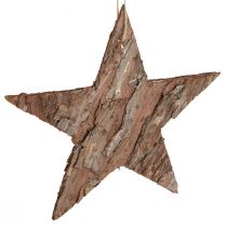 Product Decorative stars for hanging made of pine bark Pine stars 20cm 3 pcs
