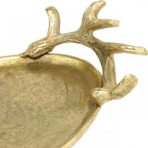 Deco tray gold deer antler vintage tray oval L35×W17cm