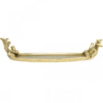 Product Decorative tray gold deer antler vintage tray oval L35×W17cm