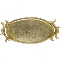 Product Decorative tray gold deer antler vintage tray oval L35×W17cm
