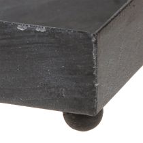 Product Decorative tray metal black grey washed 15×15cm 2pcs