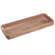 Product Decorative tray oblong acacia wood wooden tray natural 40×15cm