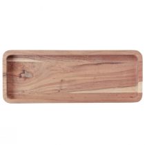 Product Decorative tray oblong acacia wood wooden tray natural 40×15cm