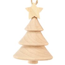 Product Decorative wooden Christmas tree ornaments, FSC certified, 6 pieces