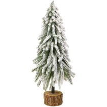 Product Decorative Christmas tree snow-covered base with bark Ø20cm H50cm