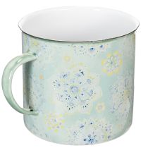 Product Decorative mug, plant pot, mandala, enamelled, Ø13cm H12cm