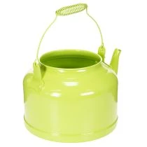 Product Decorative metal teapot, apple green - flower pot - Ø20cm H15cm - versatile garden decoration and gift idea
