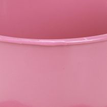 Product Decorative tea cup metal cup with plate pink Ø12 H10cm 8 pcs