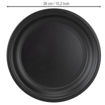 Product Decorative plate metal bowl decorative plate anthracite Ø26cm 2pcs
