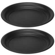Product Decorative plate metal bowl decorative plate anthracite Ø26cm 2pcs