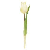 Product Decorative Tulips Artificial Flowers White Cream 20cm 6 pcs