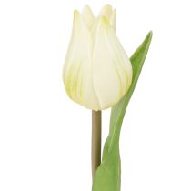 Product Decorative Tulips Artificial Flowers White Cream 20cm 6 pcs